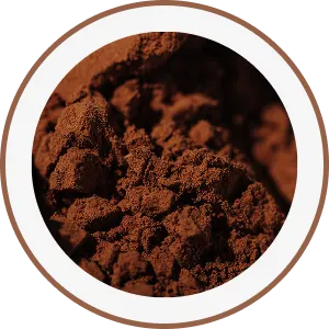 Cocoa cake crushing illustration
