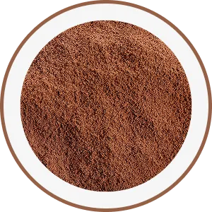 Finished cocoa powder illustration